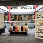 Give Week donation boxes in Webster Commons