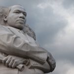 Close up of the MLK Jr. statue in Washington D.C.